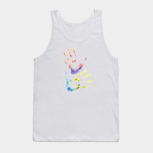 Colorful hand print Tank Top